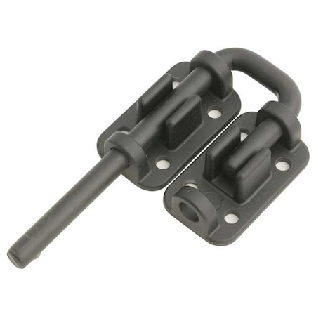 Harry Engerts Co Patio Door Drop-in Security Latch Bolt, Black Powder Coat, 3/4 Shackle Width 5SDL-BK